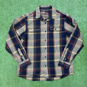 Orvis Flannel Shirt Jacket Heavyweight Button Up Pockets Mens Size Large